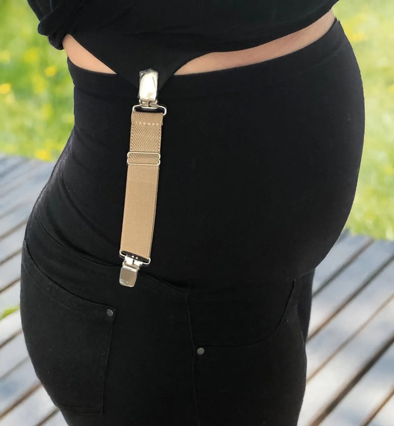 Belly Ups The Original Maternity Suspenders (BUP) - Nude