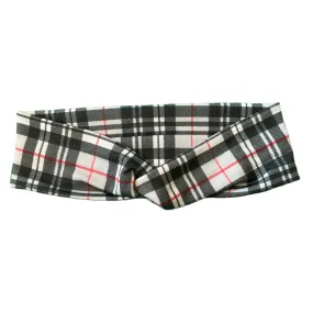 Black Plaid Knotties Headband