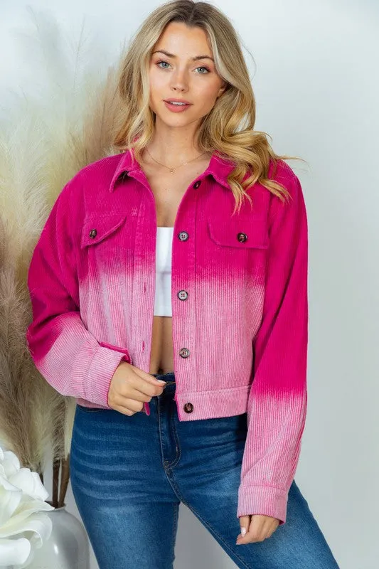 Chasing Dreams Ombre Jacket - Pink or Charcoal
