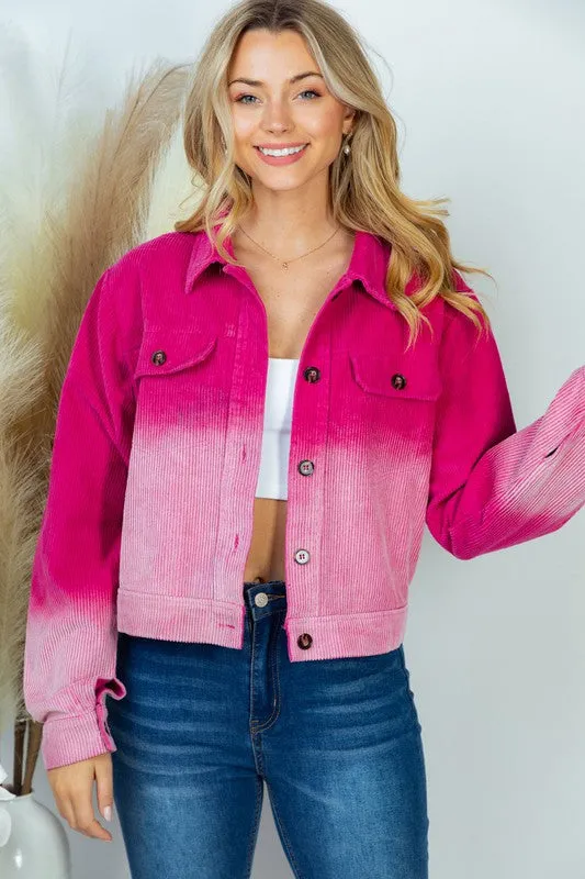 Chasing Dreams Ombre Jacket - Pink or Charcoal