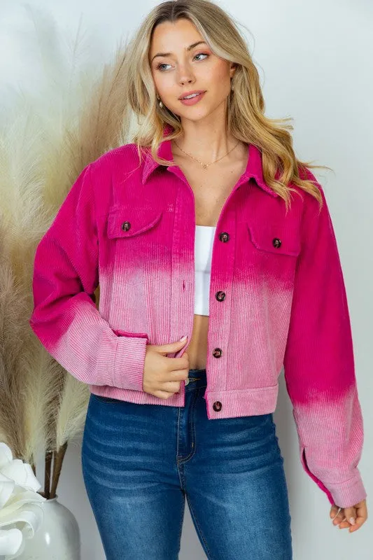 Chasing Dreams Ombre Jacket - Pink or Charcoal