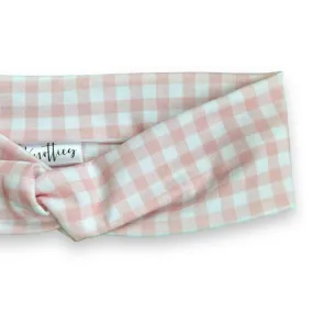 Checkered (Pink) Knotties Headband