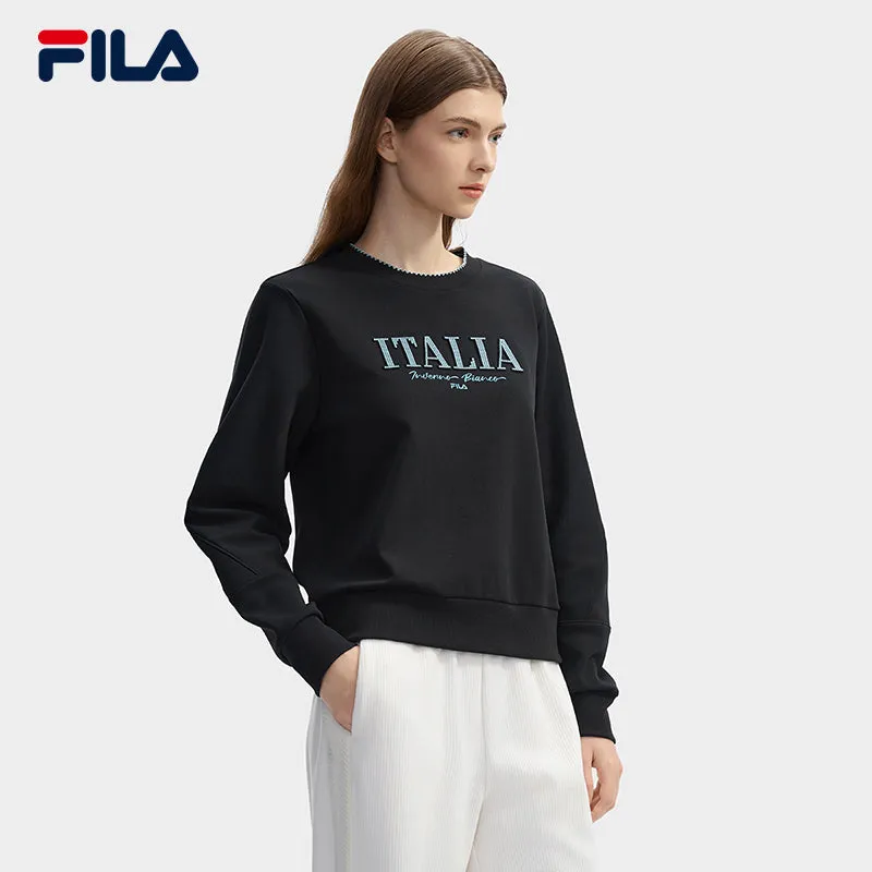 FILA CORE LIFESTYLE WHITE LINE GRENOBLE Women Sweatshirt (Black)