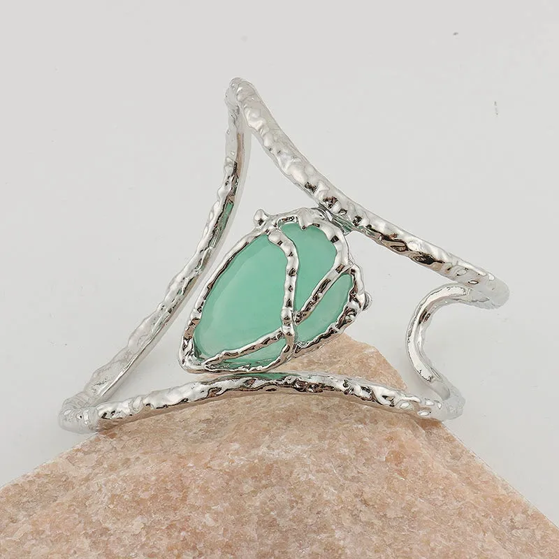 Geometric Acrylic Alloy  Wide Bracelet Arm Ring