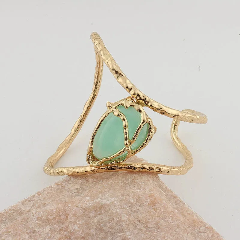 Geometric Acrylic Alloy  Wide Bracelet Arm Ring
