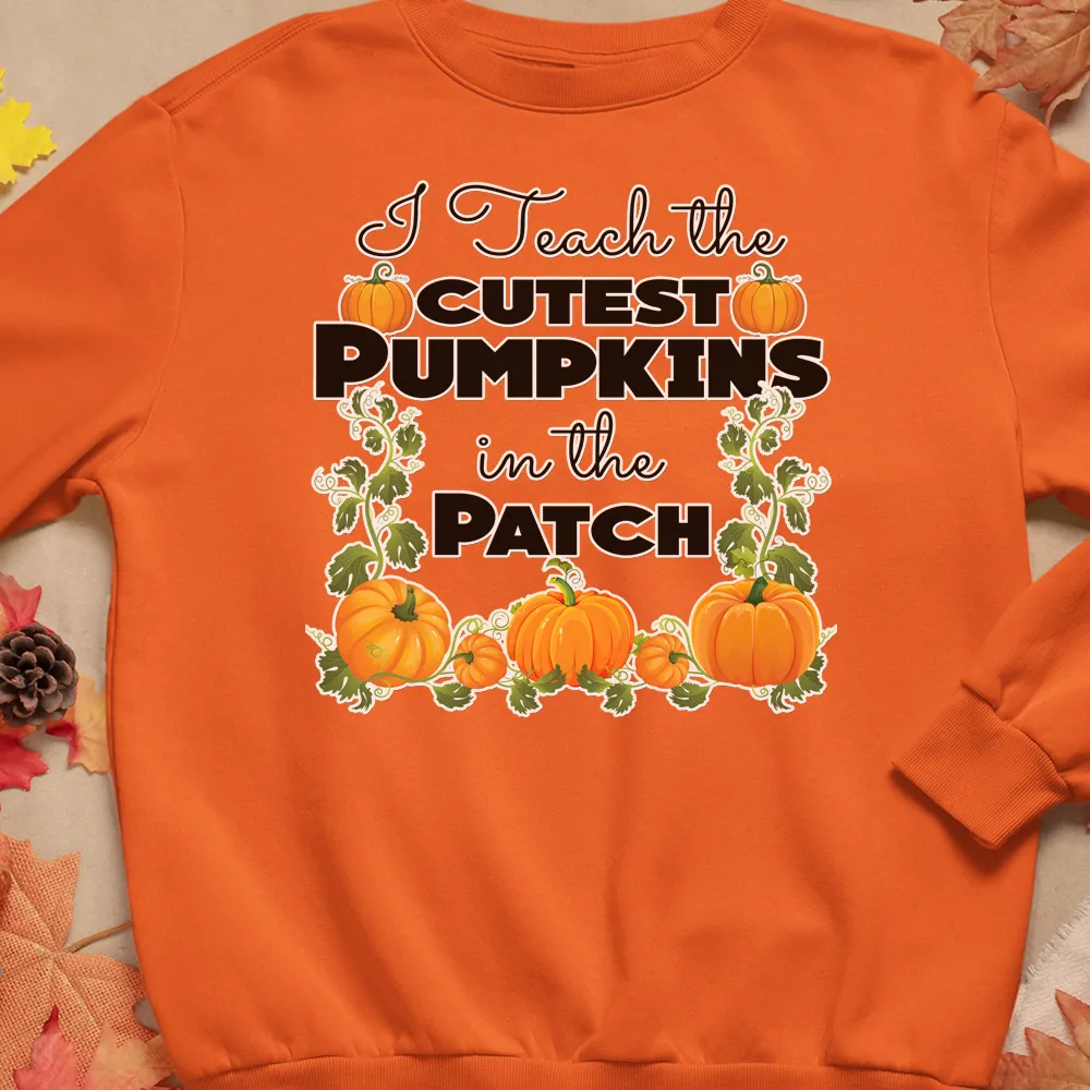 I teach the cutest pumpkins in the patch shirt, teacher halloween shirt
