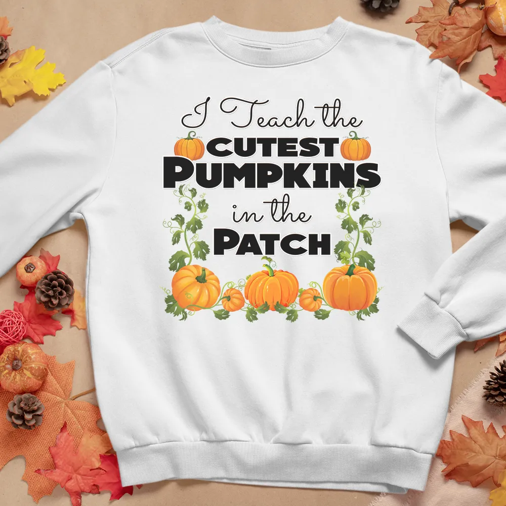 I teach the cutest pumpkins in the patch shirt, teacher halloween shirt