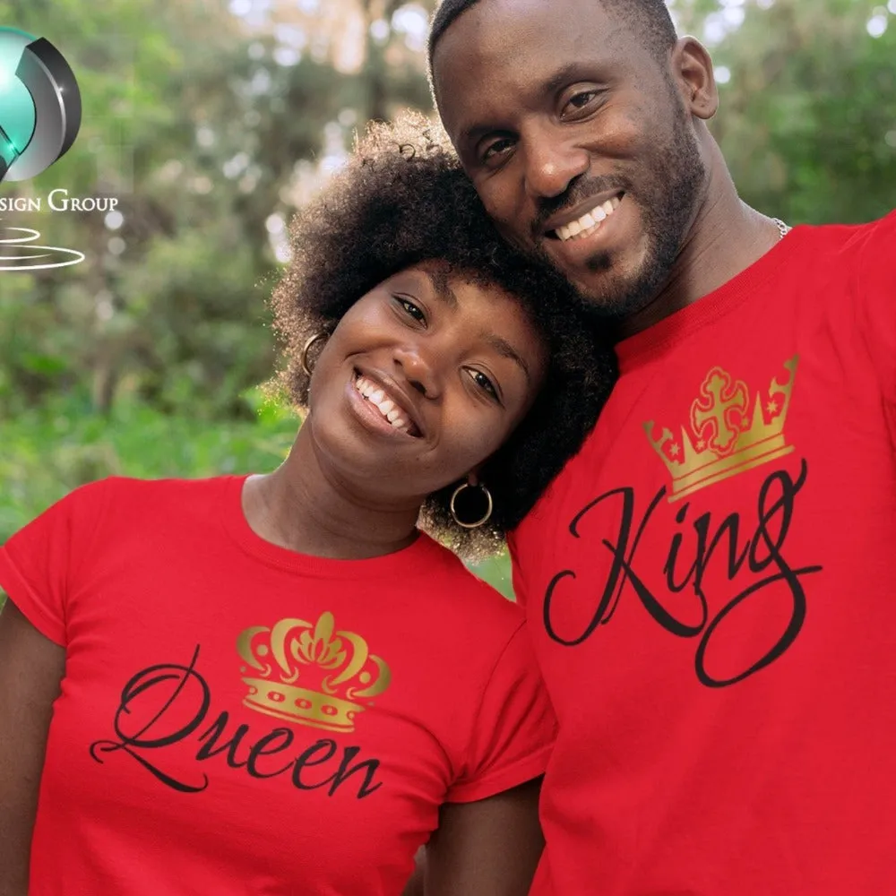 King and Queen T-Shirts, matching couple shirts, couple t shirt