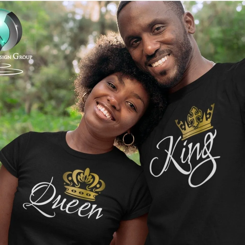 King and Queen T-Shirts, matching couple shirts, couple t shirt