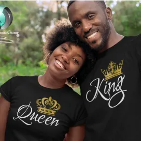 King and Queen T-Shirts, matching couple shirts, couple t shirt
