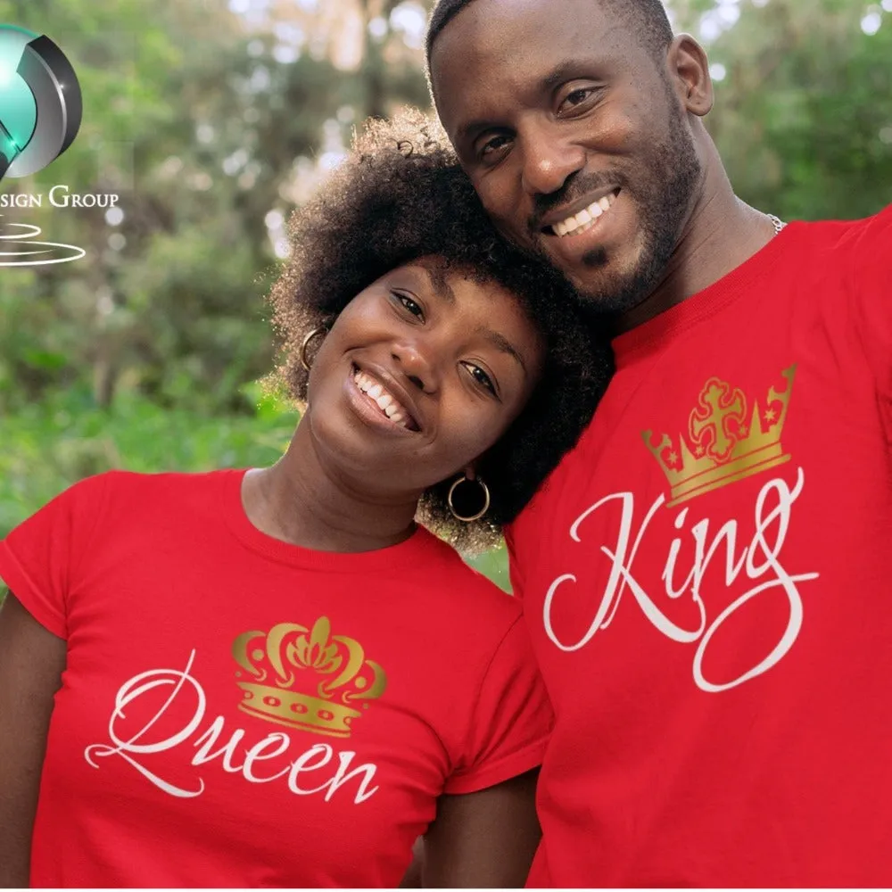 King and Queen T-Shirts, matching couple shirts, couple t shirt