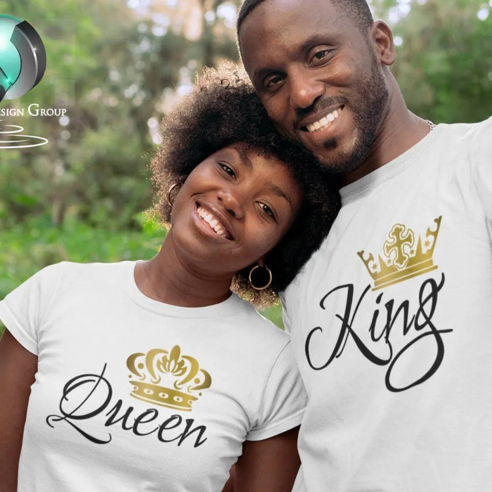 King and Queen T-Shirts, matching couple shirts, couple t shirt