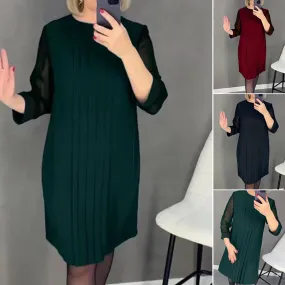 New Product LaunchStraight Dress With Medium Length Sleeves