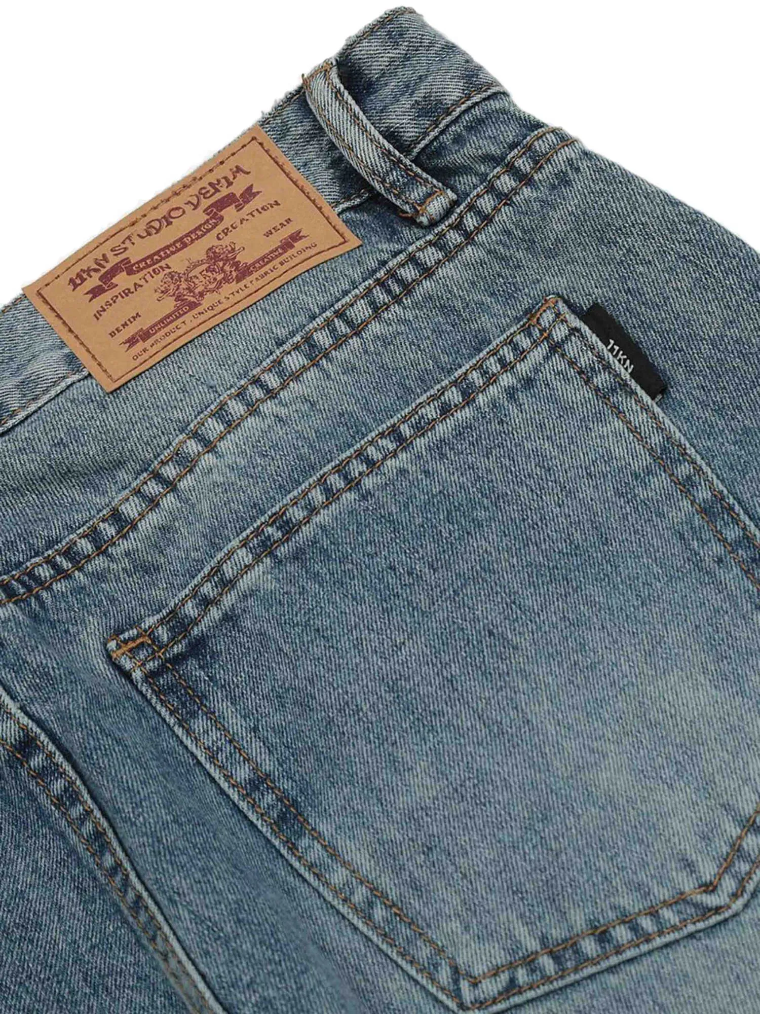 Sneakerhill Washed Graffiti Ripped Jeans