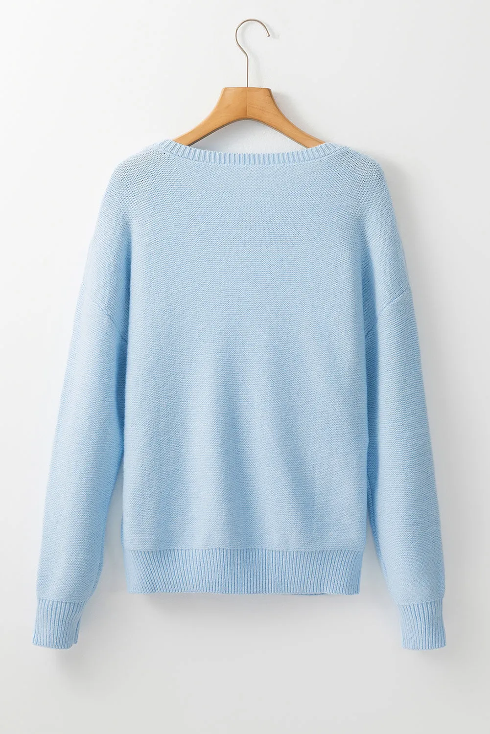 Trendy Floral Embroidered Knit Sweater for Every Day