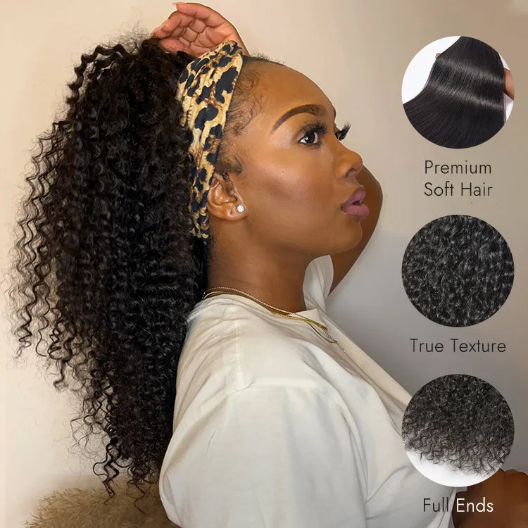 VIP ONLY | Luvme Too Easy Texture Wig Kinky Straight Flexi-Fit Drawstring Glueless Headband Wig (Get Free Trendy Headbands)