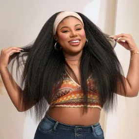 VIP ONLY | Luvme Too Easy Texture Wig Kinky Straight Flexi-Fit Drawstring Glueless Headband Wig (Get Free Trendy Headbands)