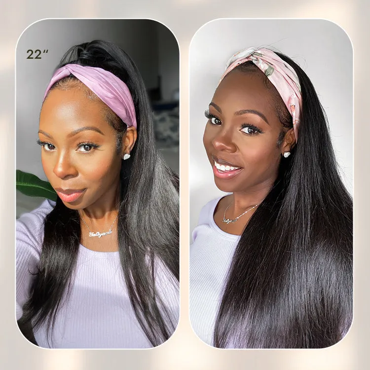 VIP ONLY | Luvme Too Easy Texture Wig Kinky Straight Flexi-Fit Drawstring Glueless Headband Wig (Get Free Trendy Headbands)