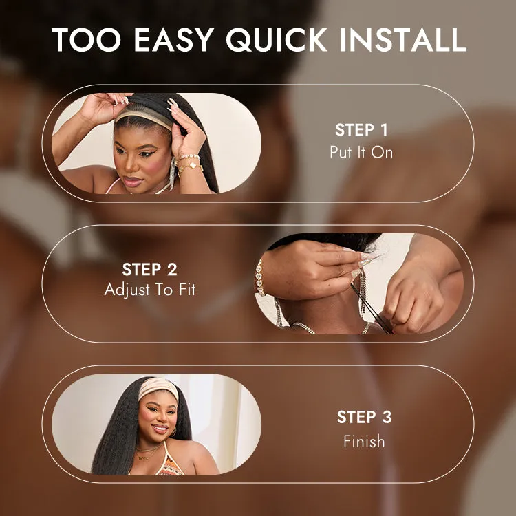 VIP ONLY | Luvme Too Easy Texture Wig Water Wave Glueless Headband Wig Flexi-Fit Drawstring (Get Free Trendy Headbands)