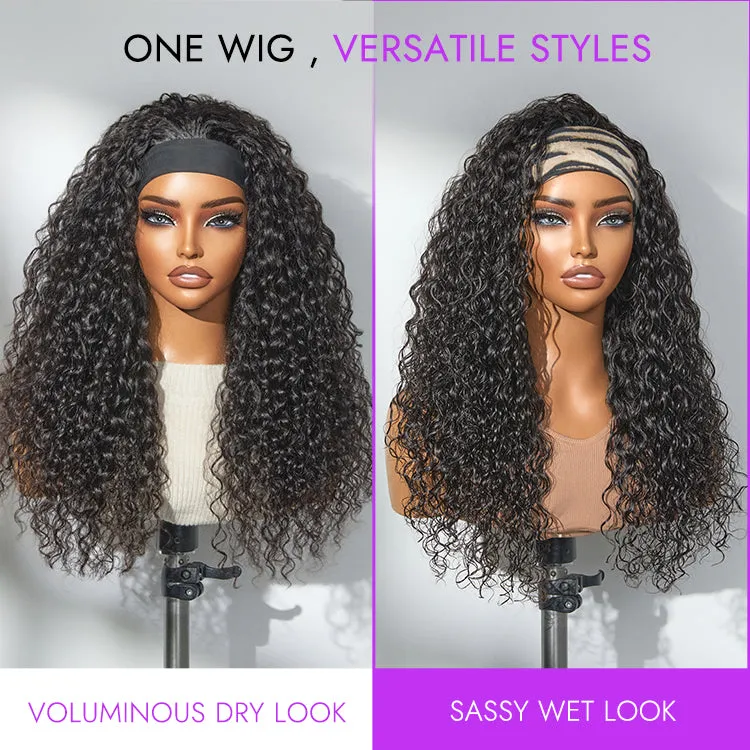 VIP ONLY | Luvme Too Easy Texture Wig Water Wave Glueless Headband Wig Flexi-Fit Drawstring (Get Free Trendy Headbands)