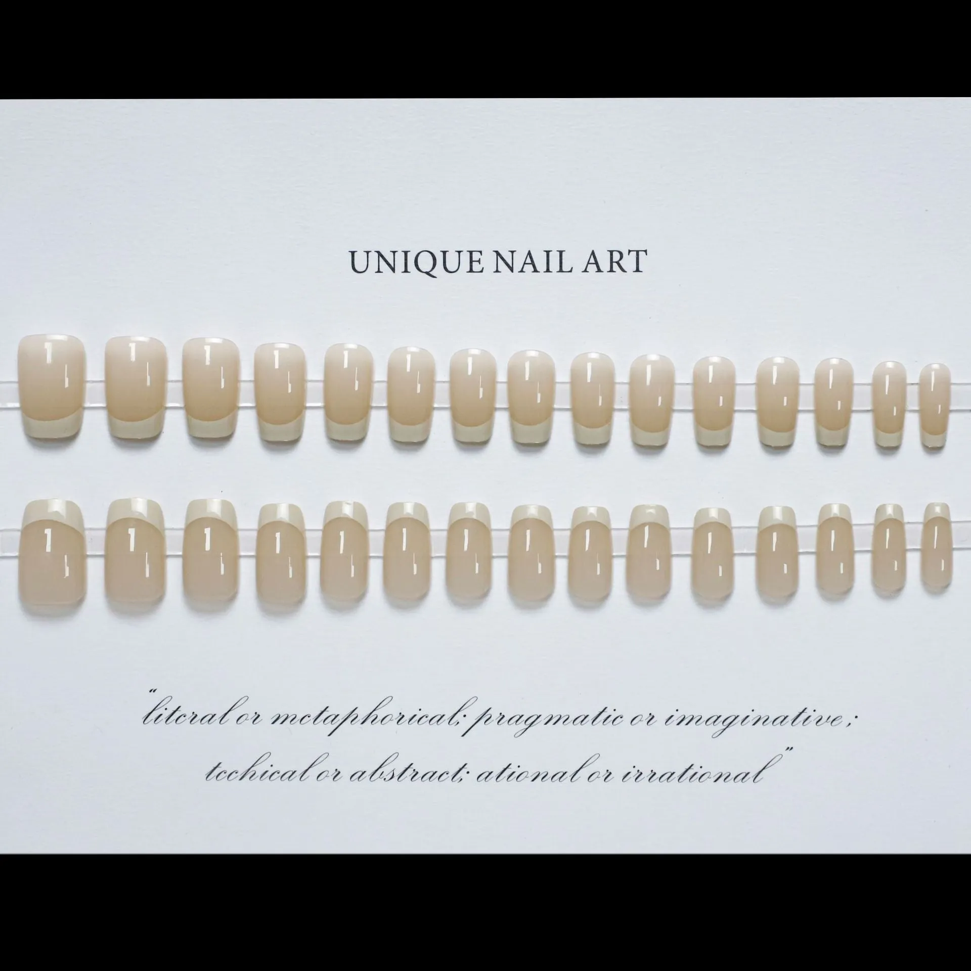 Wear Nails Simple French Medium Length Manicure