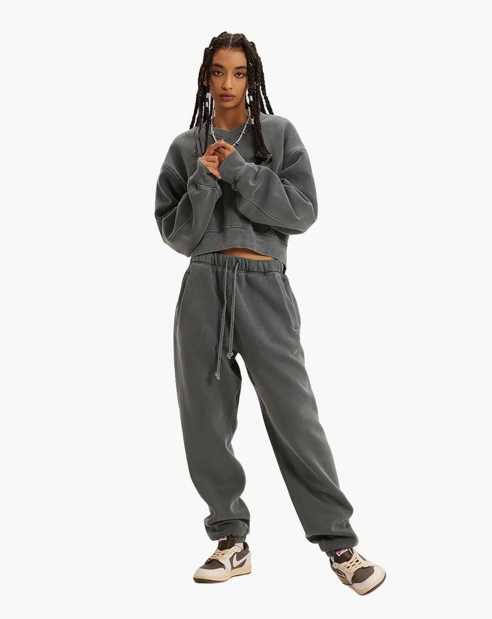 Women's Oversized Cropped Sweatshirt