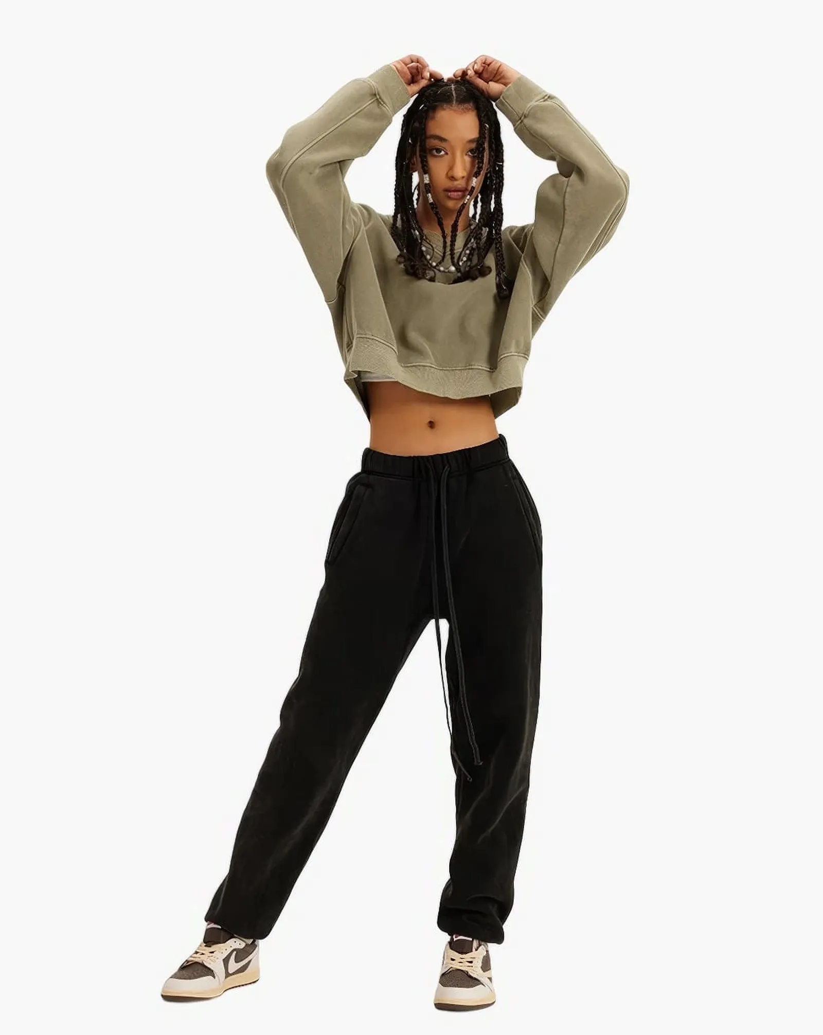 Women's Oversized Cropped Sweatshirt
