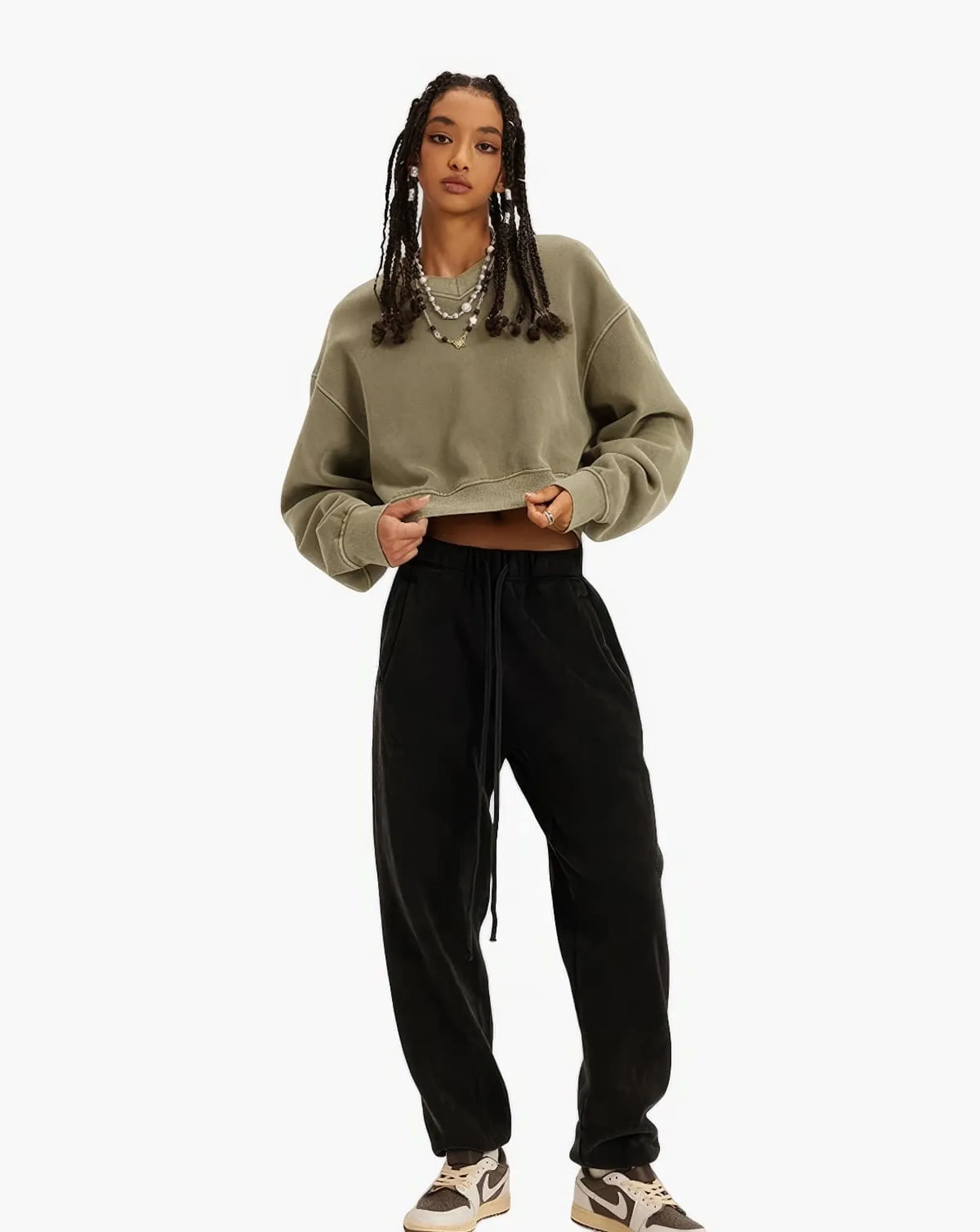 Women's Oversized Cropped Sweatshirt